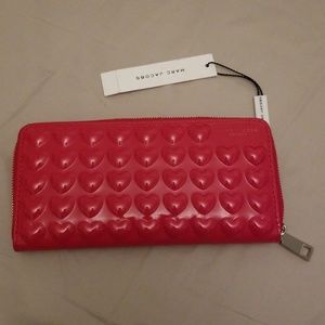 Marc Jacobs Red Heart Patent Leather Wallet